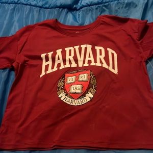 burgundy harvard shirt crop size XL 14-16 with tag never worn